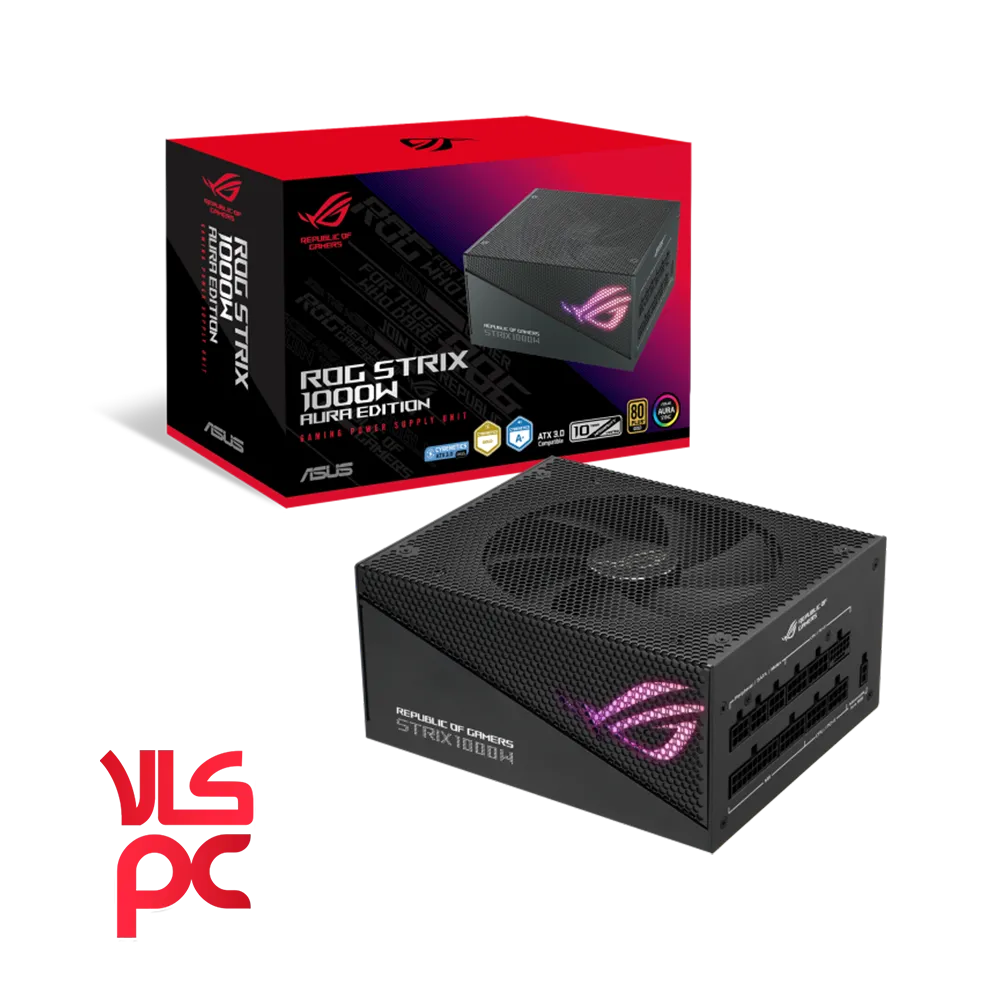 پاور 1000 وات ایسوس مدل ROG STRIX 1000W Gold Aura Edition Full Modular - پی سی کالا