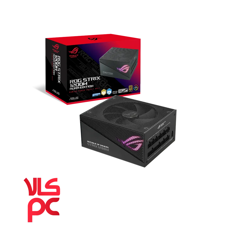 پاور 1200 وات ایسوس مدل ROG STRIX 1200W Gold Aura Edition Full Modular - پی سی کالا