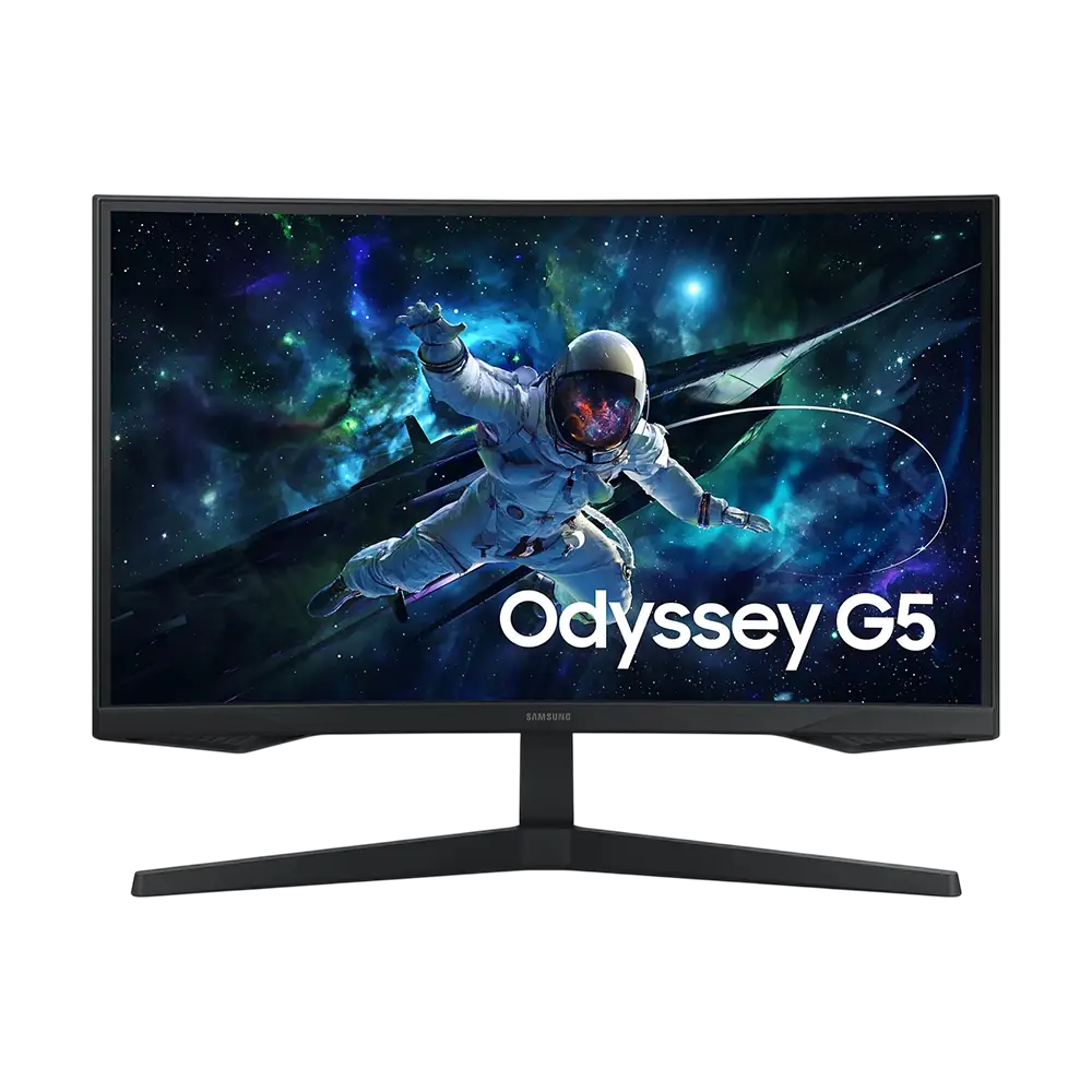 مانیتور گیمینگ خمیده سامسونگ 27 اینچ SAMSUNG Odyssey G5 S27CG552EM - پی سی کالا