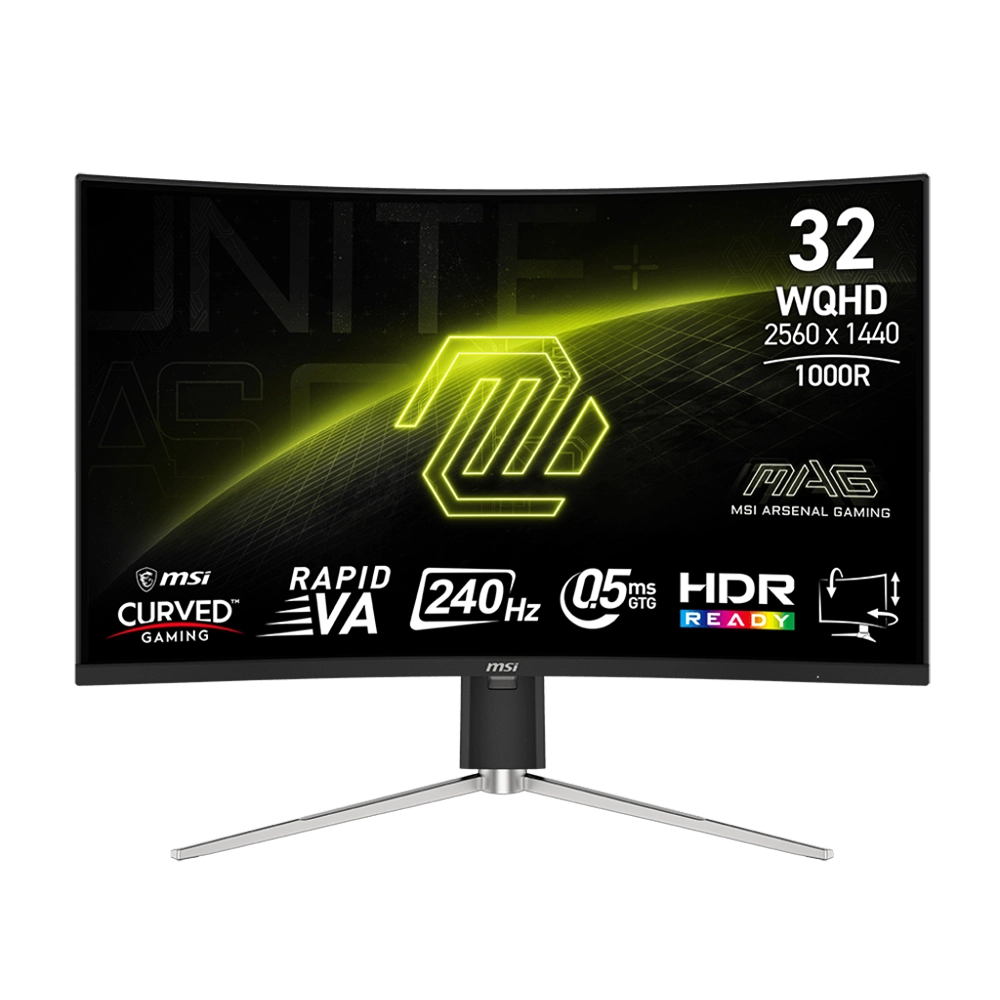 مانیتور گیمینگ خمیده ام اس آی 31.5 اینچ MSI MAG 325CQRXF E2 - پی سی کالا