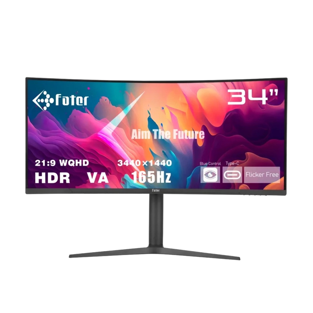 مانیتور گیمینگ خمیده 34 اینچ 2K اولتراواید فاطر مدل Fater C34-165B1 - پی سی کالا
