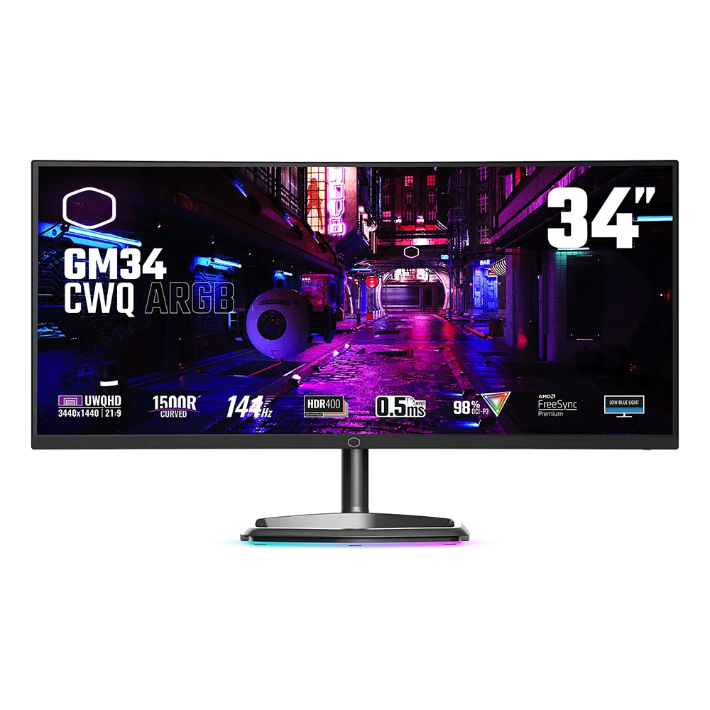 مانیتور کولر مستر 34 اینچ مدل Cooler Master GM34-CWQ ARGB - پی سی کالا