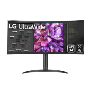 مانیتور الجی خمیده 34 اینچ LG UltraWide 34WQ75C-B - پی سی کالا
