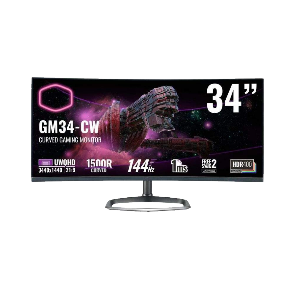 مانیتور گیمینگ خمیده کولر مستر CoolerMaster GM34-CWQ ARGB 34 INCH - پی سی کالا
