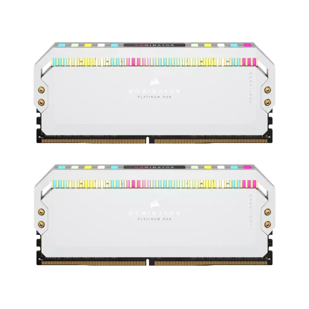 رم کورسیر CORSAIR DOMINATOR PLATINUM RGB White 64GB 32GBx2 5200MHz CL40 DDR5 - پی سی کالا