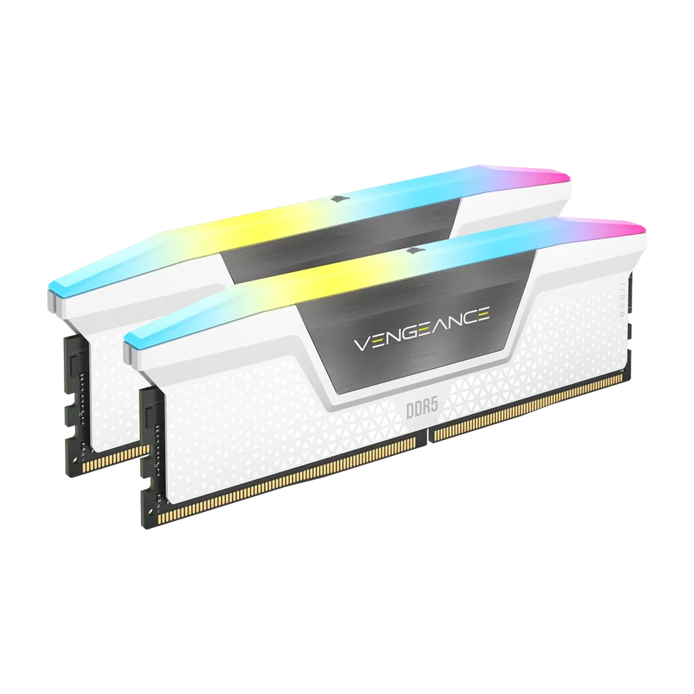 رم کورسیر Corsair Vengeance RGB DDR5 32GB Dual 5200MHz CL40 - ‌White - پی سی کالا