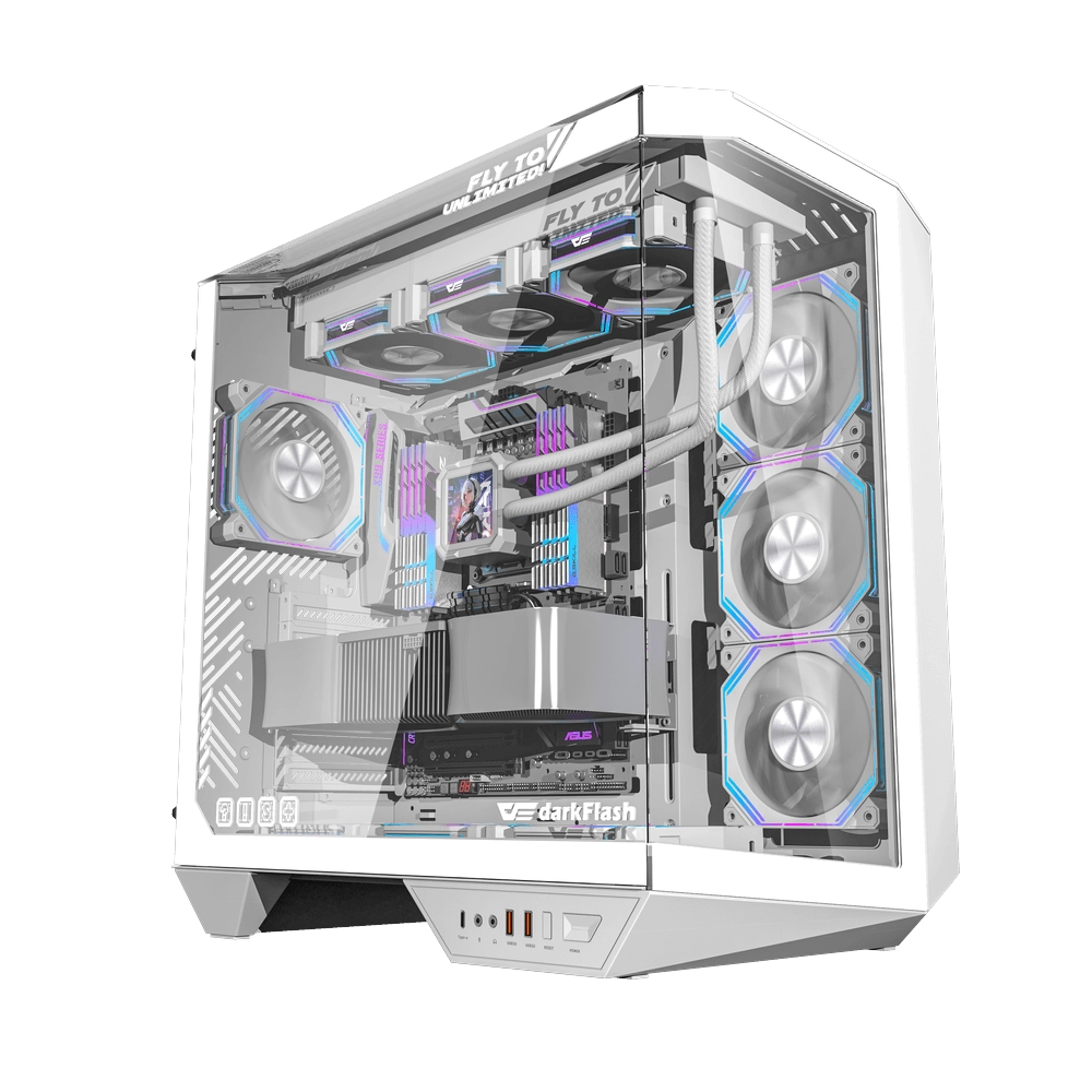 کیس دارک فلش مدل DarkFlash DY470 WH - پی سی کالا