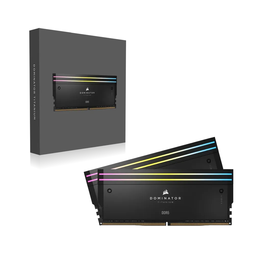 حافظه رم کورسیر مدل Dominator Titanium RGB 32GB 16GBx2 6000MHz CL30 DDR5 - پی سی کالا