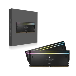 حافظه رم کورسیر مدل Dominator Titanium RGB 32GB 16GBx2 6600MHz CL32 DDR5 Black - پی سی کالا