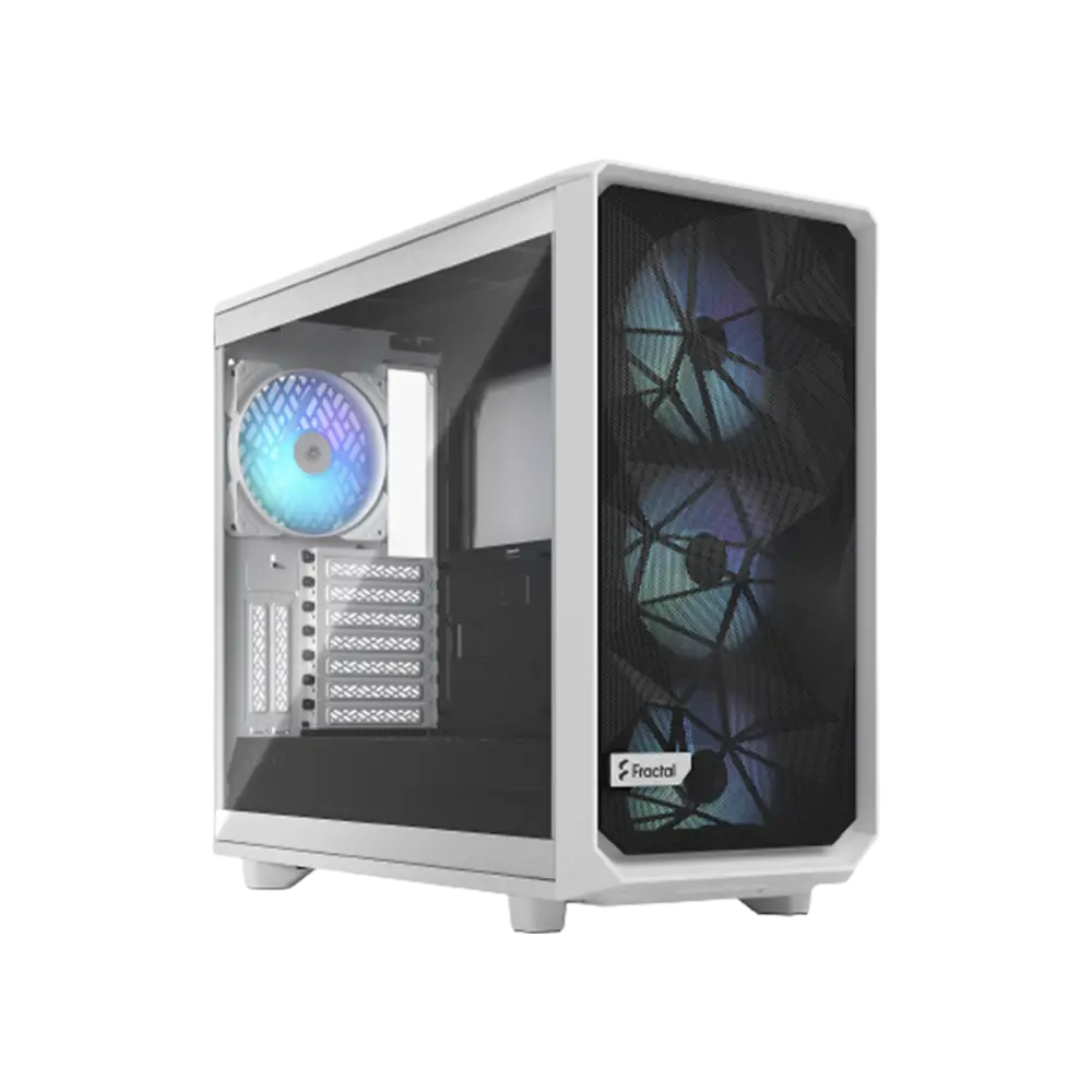 کیس فرکتال دیزاین مدل Fractal Design Meshify 2 RGB - White TG Clear Tint - پی سی کالا