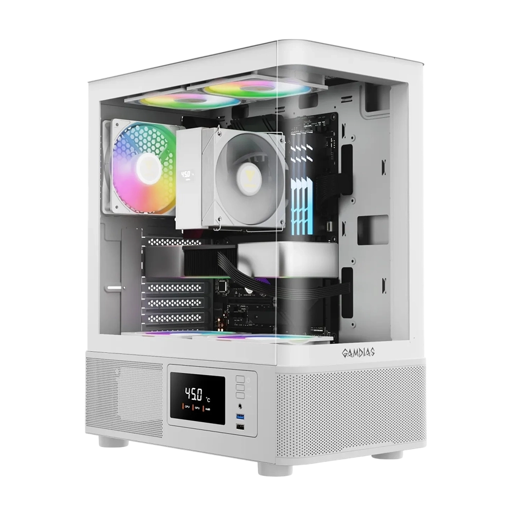 کیس گیم دیاس مدل Gamdias Atlas E2 CG - White - پی سی کالا کیس گیم دیاس مدل Gamdias Atlas E2 CG - White - پی سی کالا