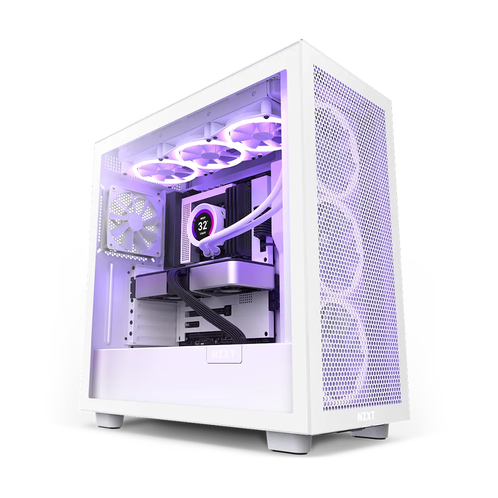 کیس ان زد ایکس تی NZXT H7 Flow - Matte White - پی سی کالا