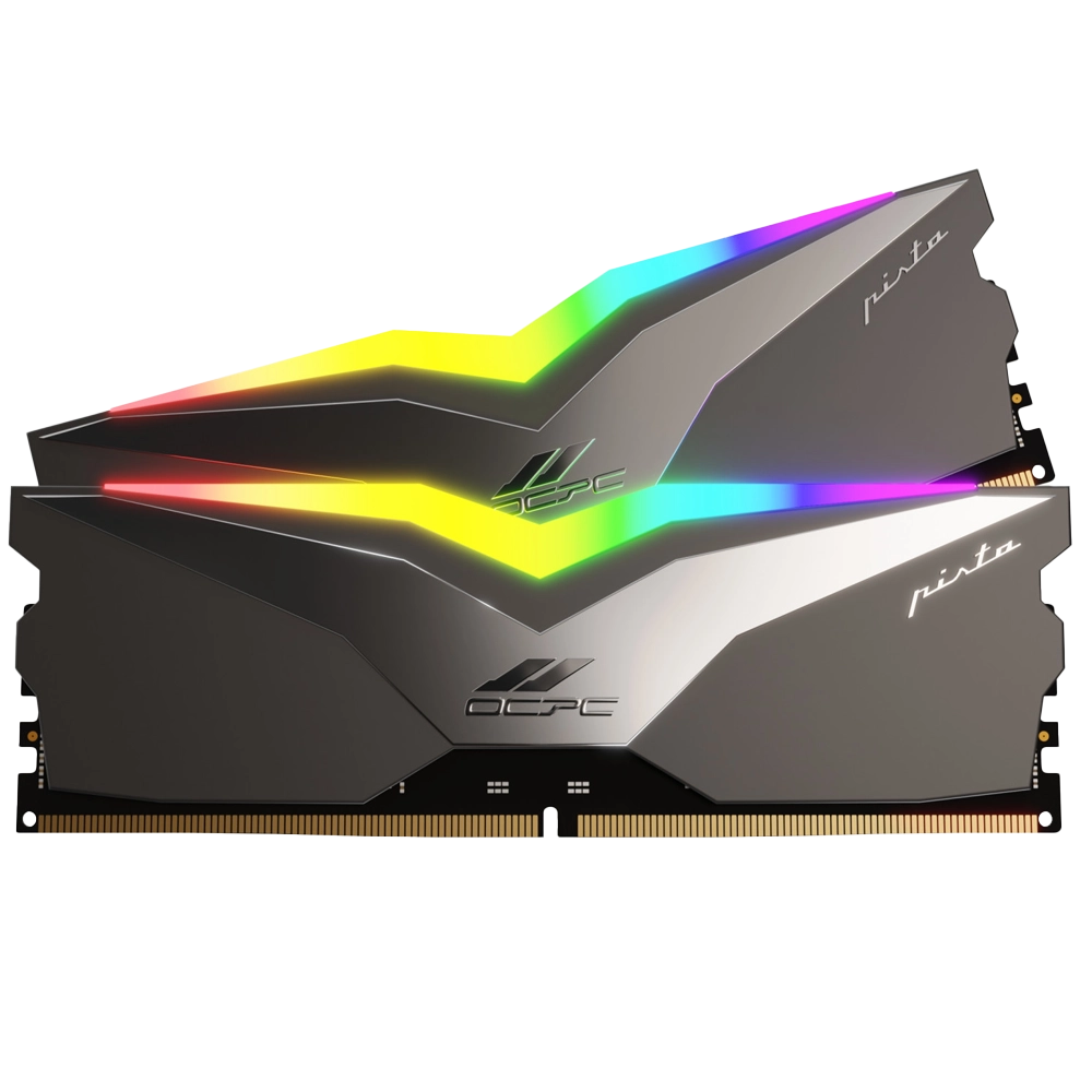 حافظه رم اوسی پی سی OCPC Pista RGB DDR5 16GB Dual 5600MHz CL36 Titan - پی سی کالا