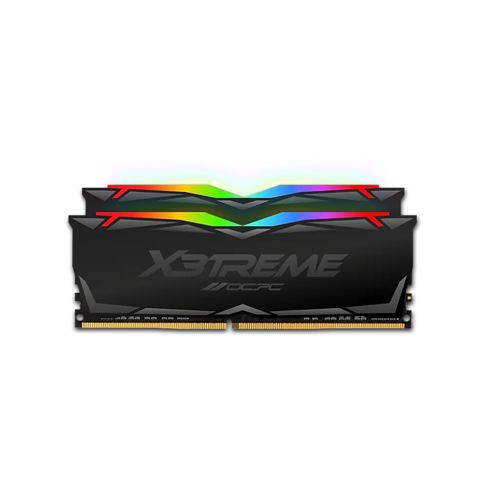 رم اوسی پی سی OCPC X3TREME RGB 16GB 8GBx2 3600MHz CL18 Black DDR4 Memory - پی سی کالا