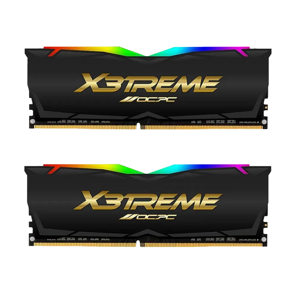 رم اوسی پی سی OCPC X3TREME RGB 32GB 16GBx2 4000MHz CL19 Black Label DDR4 DDR4 - پی سی کالا