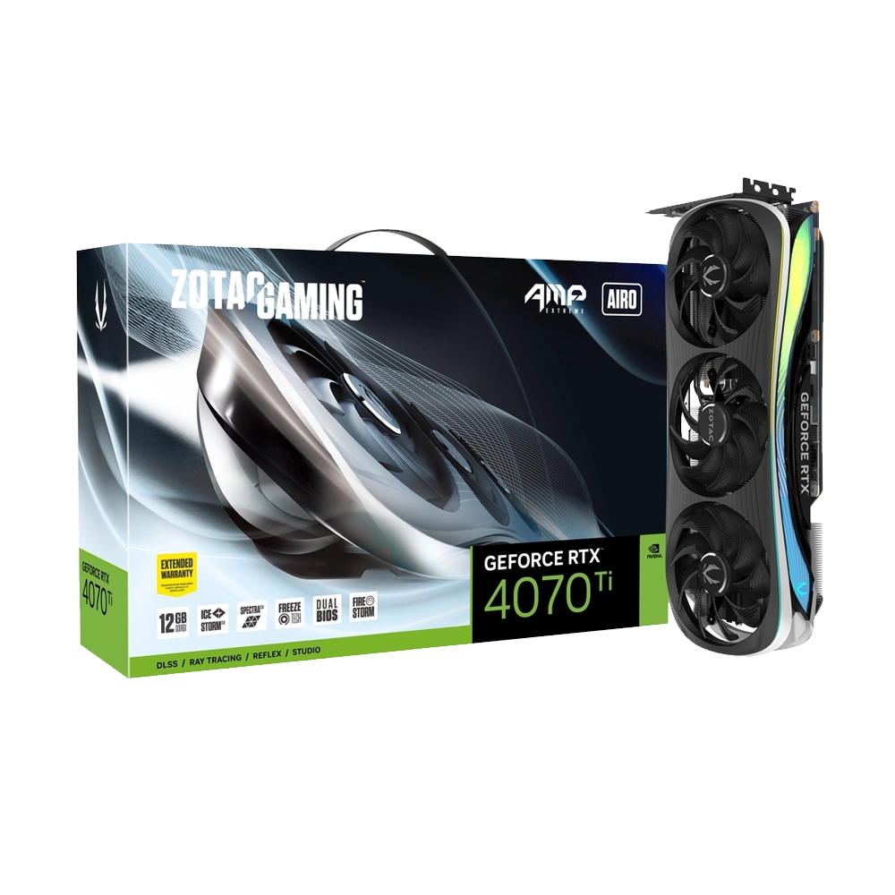 کارت گرافیک زوتاک Zotac GAMING GeForce RTX 4070 Ti AMP Extreme AIRO 12GB GDDR6X - پی سی کالا